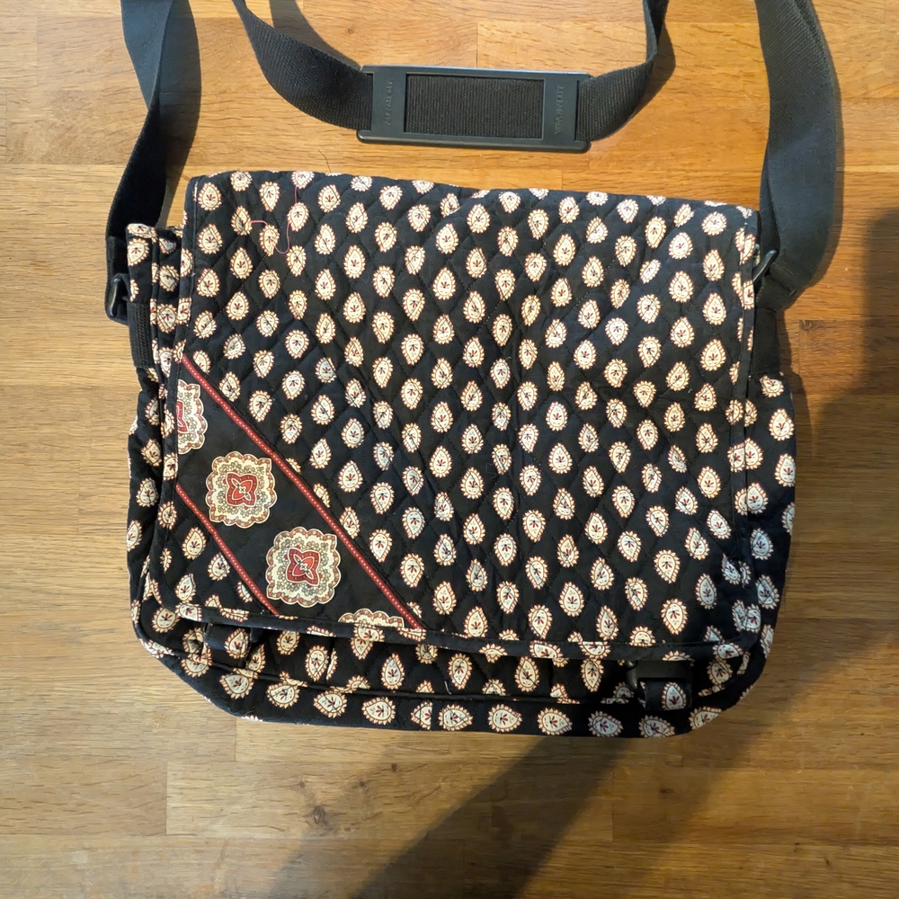 Stylish Black and Red Patterned Men's Bag